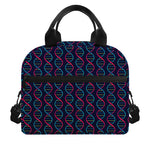DNA Helix Pattern Print Insulated Lunch Bag