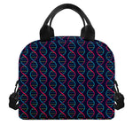 DNA Helix Pattern Print Insulated Lunch Bag