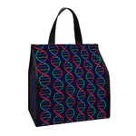 DNA Helix Pattern Print Insulated Lunch Tote