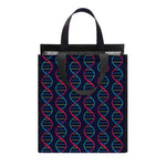 DNA Helix Pattern Print Insulated Lunch Tote