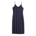 DNA Helix Pattern Print Jersey Midi Cami Dress