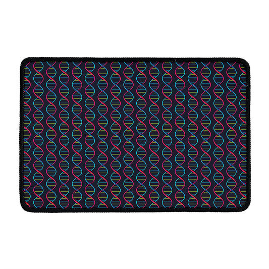 DNA Helix Pattern Print Kitchen Mat