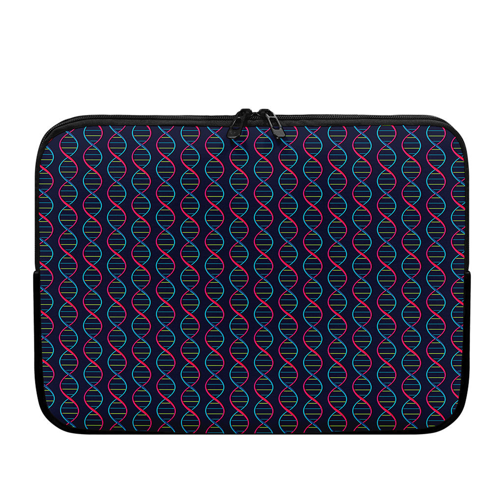 DNA Helix Pattern Print Laptop Sleeve
