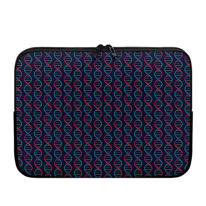 DNA Helix Pattern Print Laptop Sleeve