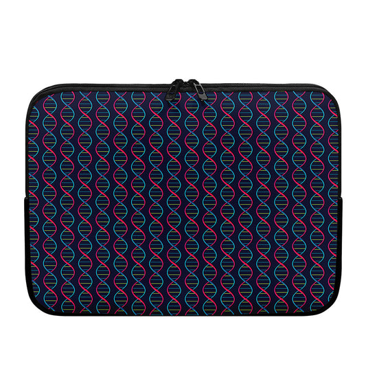 DNA Helix Pattern Print Laptop Sleeve