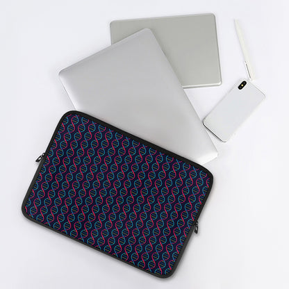 DNA Helix Pattern Print Laptop Sleeve