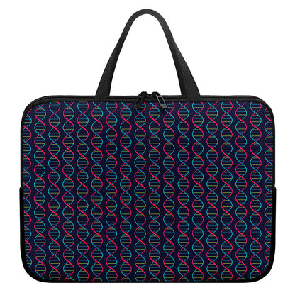 DNA Helix Pattern Print Laptop Sleeve With Handle