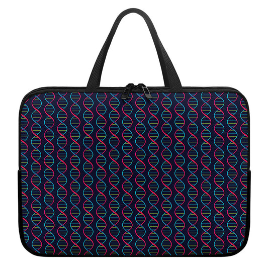 DNA Helix Pattern Print Laptop Sleeve With Handle