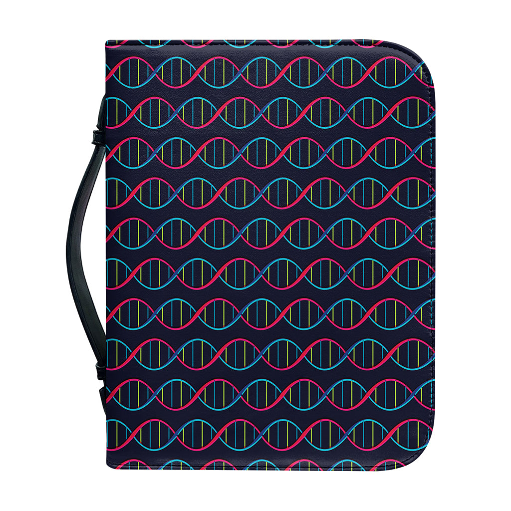 DNA Helix Pattern Print Leather Bible Cover