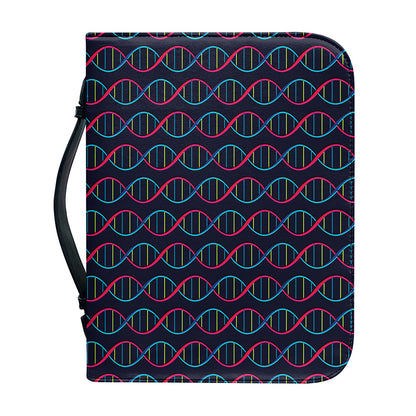 DNA Helix Pattern Print Leather Bible Cover