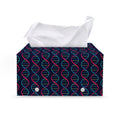 DNA Helix Pattern Print Leather Tissue Box Cover