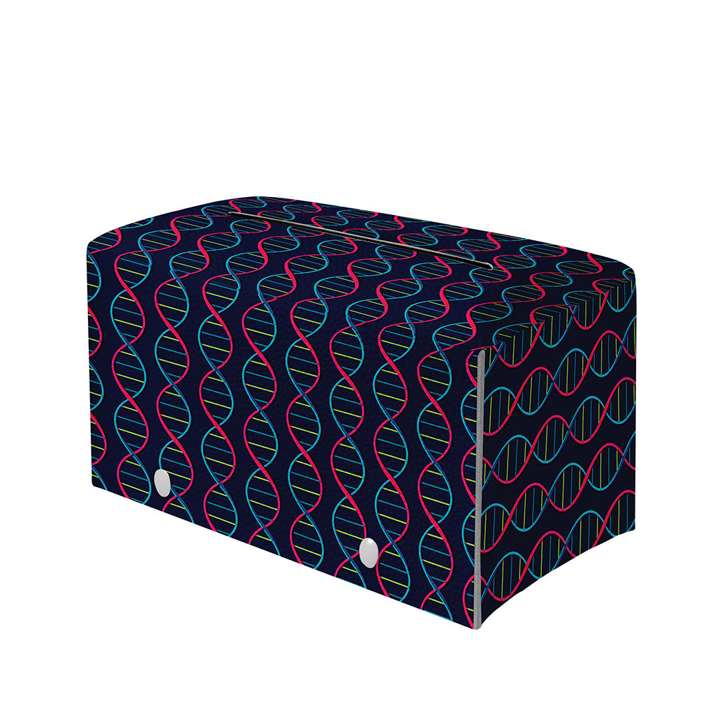 DNA Helix Pattern Print Leather Tissue Box Cover