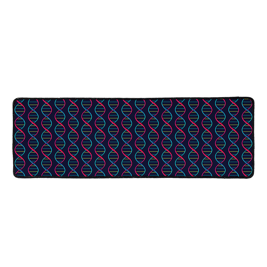 DNA Helix Pattern Print Long Kitchen Mat