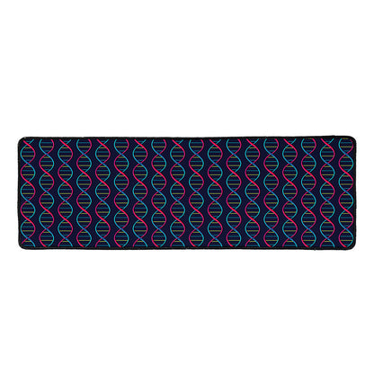 DNA Helix Pattern Print Long Kitchen Mat