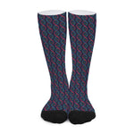DNA Helix Pattern Print Long Socks