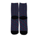 DNA Helix Pattern Print Long Socks