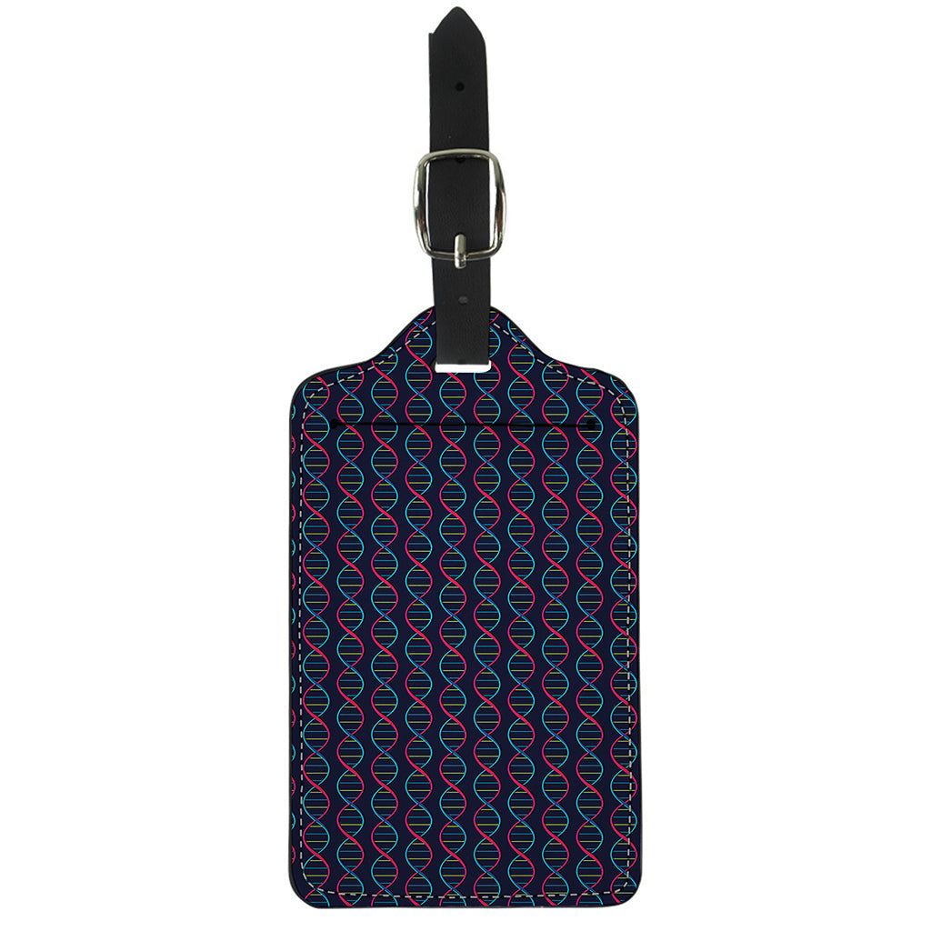 DNA Helix Pattern Print Luggage Tag