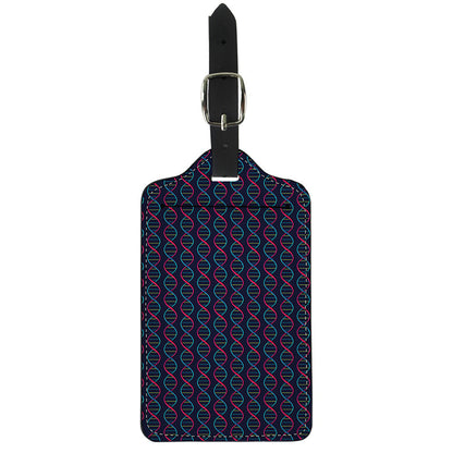 DNA Helix Pattern Print Luggage Tag