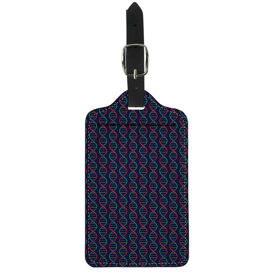 DNA Helix Pattern Print Luggage Tag