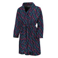 DNA Helix Pattern Print Men's Bathrobe