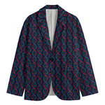 DNA Helix Pattern Print Men's Blazer