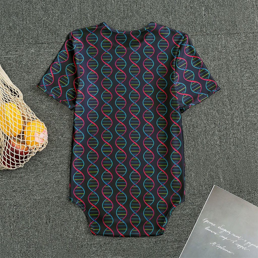 DNA Helix Pattern Print Men's Bodysuit