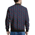 DNA Helix Pattern Print Men's Bomber Jacket