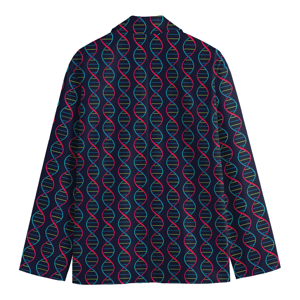 DNA Helix Pattern Print Men's Cotton Blazer