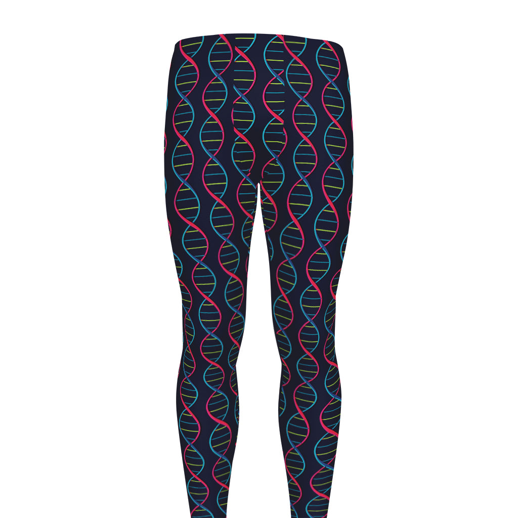 DNA Helix Pattern Print Men's leggings