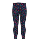 DNA Helix Pattern Print Men's leggings