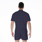 DNA Helix Pattern Print Men's Rompers