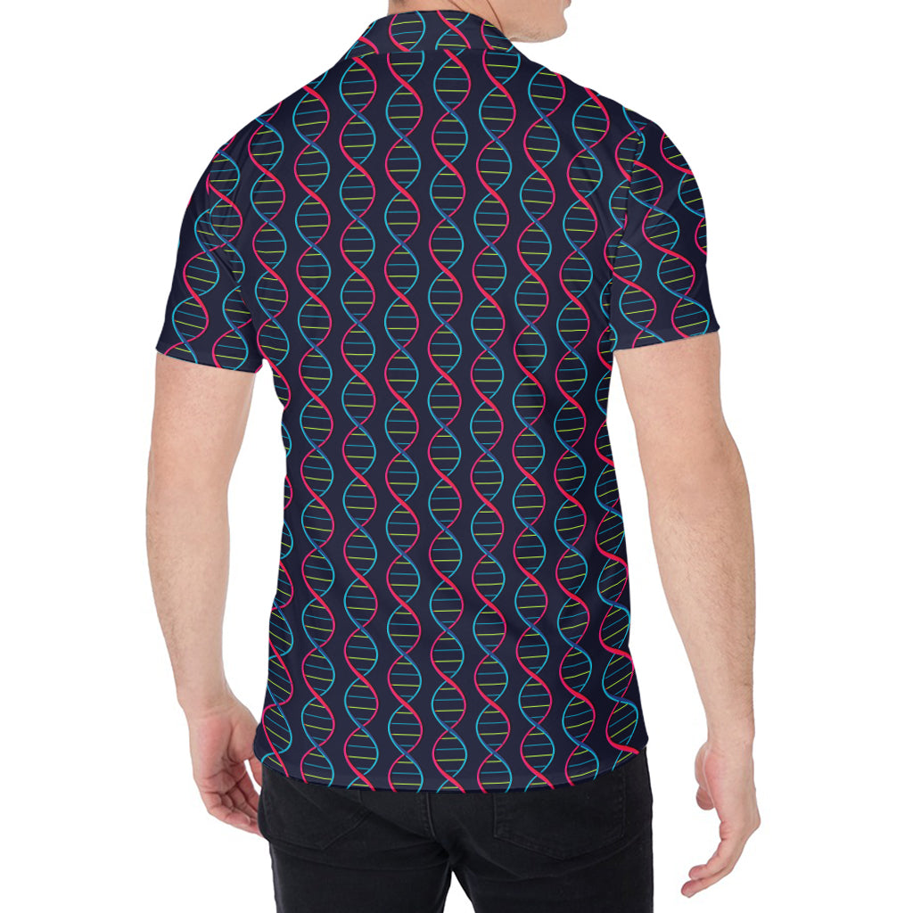 DNA Helix Pattern Print Men's Shirt