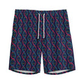 DNA Helix Pattern Print Men's Athletic Shorts