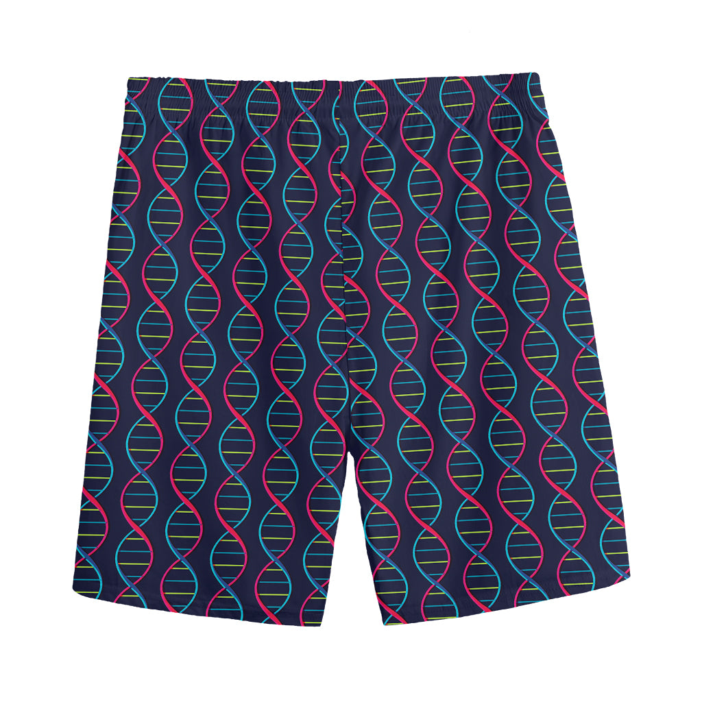 DNA Helix Pattern Print Men's Sports Shorts