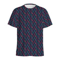 DNA Helix Pattern Print Men's Athletic T-Shirt