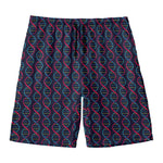 DNA Helix Pattern Print Men's Swim Trunks