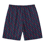 DNA Helix Pattern Print Men's Swim Trunks
