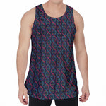 DNA Helix Pattern Print Men's Velvet Tank Top
