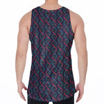 DNA Helix Pattern Print Men's Velvet Tank Top