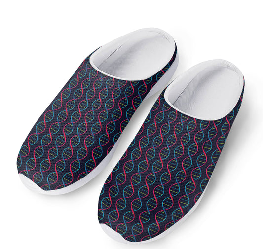 DNA Helix Pattern Print Mesh Casual Shoes