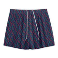 DNA Helix Pattern Print Mesh Shorts