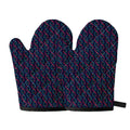 DNA Helix Pattern Print Oven Mitts