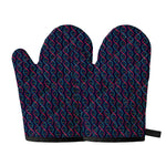 DNA Helix Pattern Print Oven Mitts