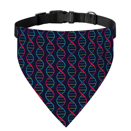DNA Helix Pattern Print Over The Collar Dog Bandana