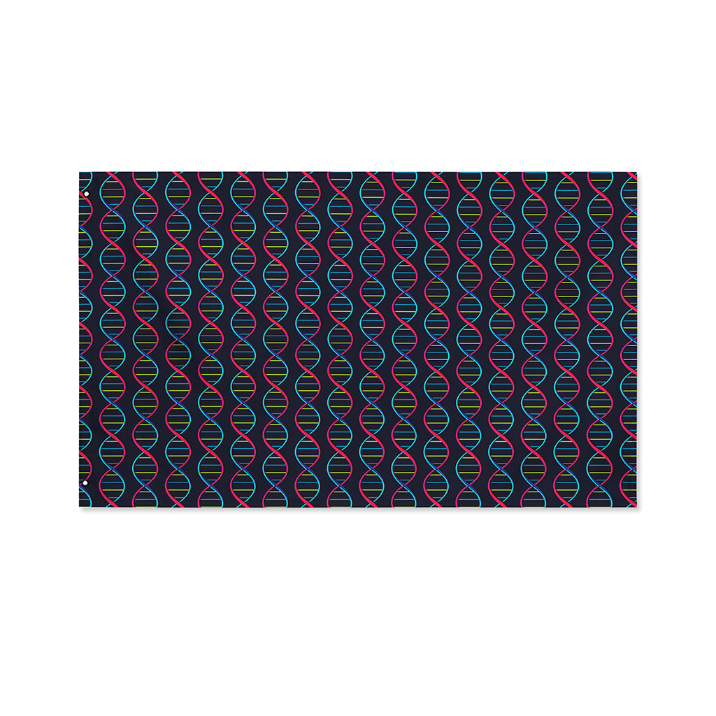 DNA Helix Pattern Print Polyester Flag