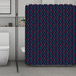 DNA Helix Pattern Print Polyester Shower Curtain