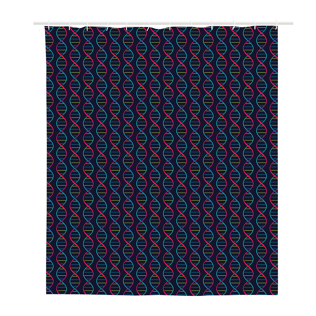 DNA Helix Pattern Print Polyester Shower Curtain