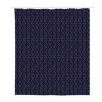 DNA Helix Pattern Print Polyester Shower Curtain