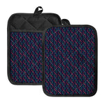 DNA Helix Pattern Print Pot Holders With Pocket
