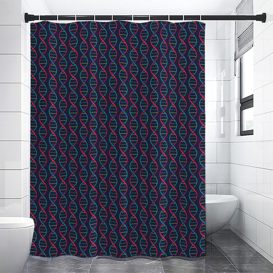 DNA Helix Pattern Print Premium Shower Curtain